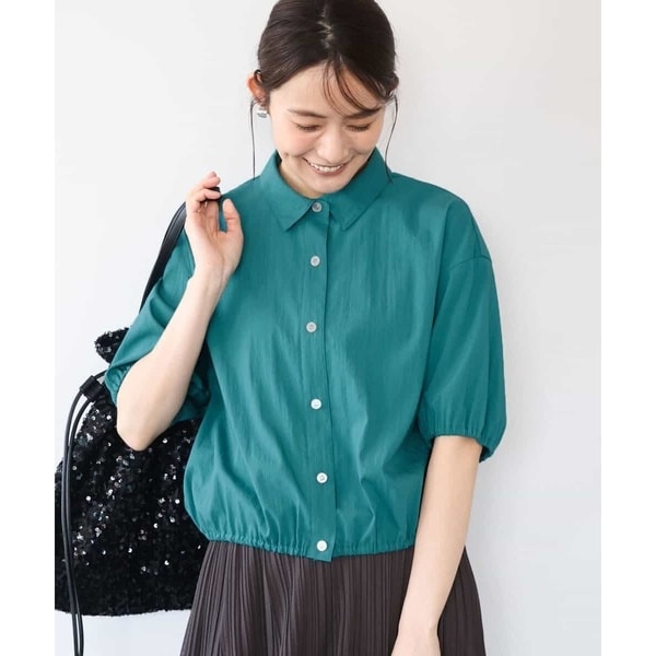 MK ミッシェルクラン（MK MICHEL KLEIN ）/[接触冷感/洗える]クロップド丈シャツ