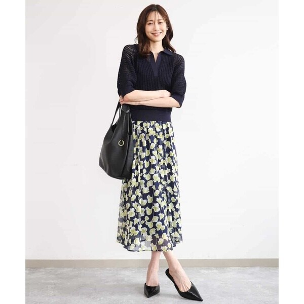 MK ミッシェルクラン（MK MICHEL KLEIN ）/[洗える]アートフラワープリント シフォンスカート_14