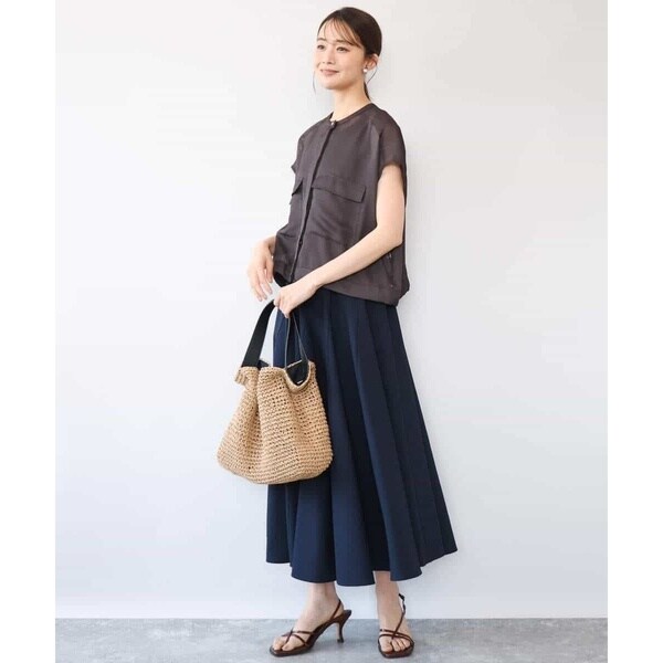 MK ミッシェルクラン（MK MICHEL KLEIN ）/[洗える]カラミ織シアーブルゾン_6