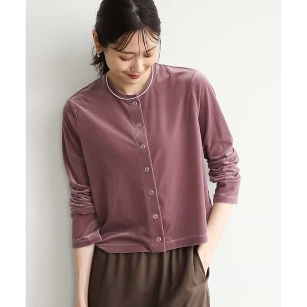 MK ミッシェルクラン（MK MICHEL KLEIN ）/[洗える]シアーベロア カーディガン 10,780円