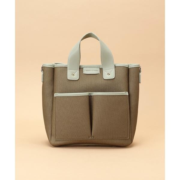 サマンサタバサ（Samantha Thavasa）/キャンバスデザイン 合皮スクエアトートバッグ 小サイズの通販は