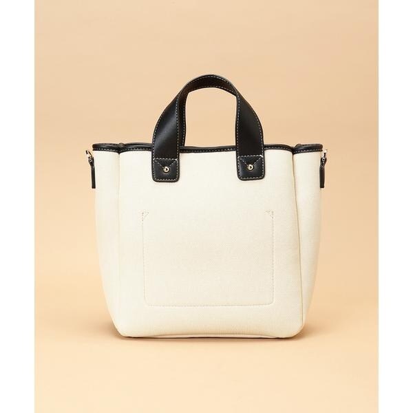 サマンサタバサ（Samantha Thavasa）/キャンバスデザイン 合皮スクエアトートバッグ 小サイズの通販は