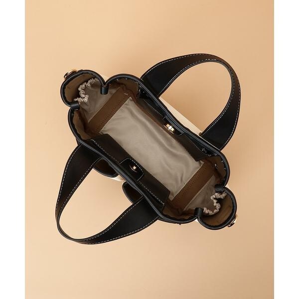 サマンサタバサ（Samantha Thavasa）/キャンバスデザイン 合皮スクエアトートバッグ 小サイズの通販は