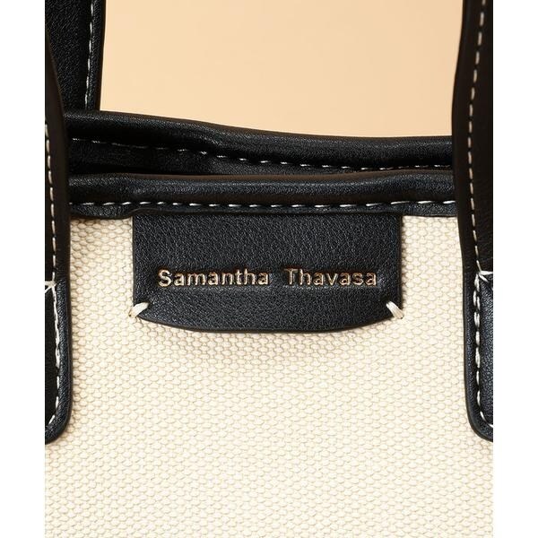 サマンサタバサ（Samantha Thavasa）/キャンバスデザイン 合皮スクエアトートバッグ 小サイズの通販は