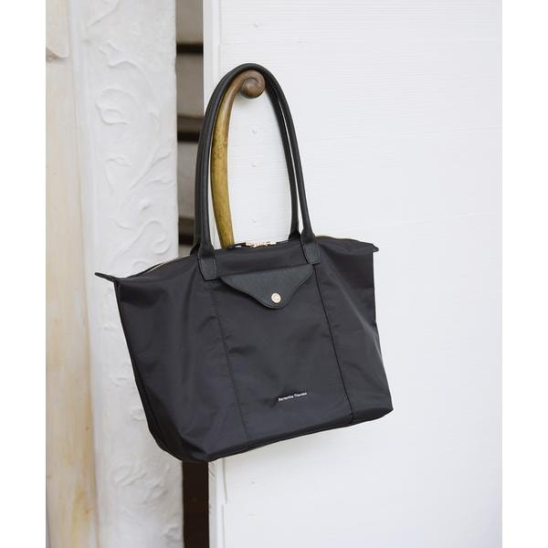 サマンサタバサ（Samantha Thavasa）/ナイロン×スプリットレザー カジュアルトートバッグ
