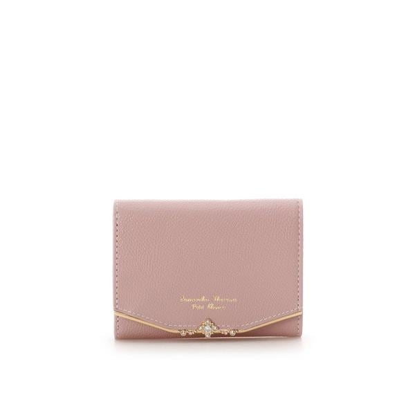 サマンサタバサプチチョイス/ジュエルバーL字型ジップ折財布