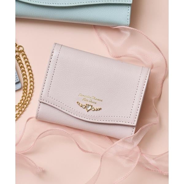 サマンサタバサプチチョイス（Petit Choice）/クリアハートビジュー 折財布