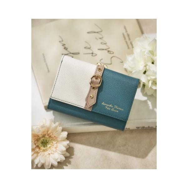 サマンサタバサプチチョイス（Petit Choice）/バイカラーフロントベルト 口金折財布