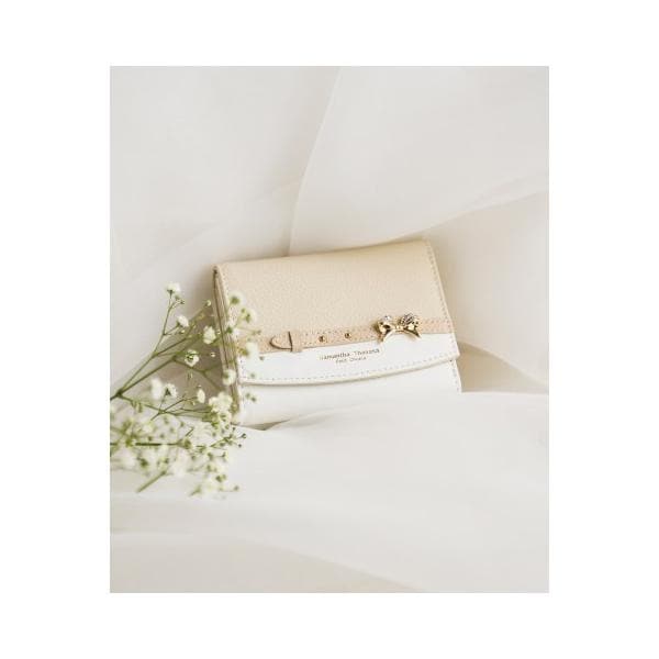 サマンサタバサプチチョイス（Petit Choice）/ビジューリボンバイカラー 折財布