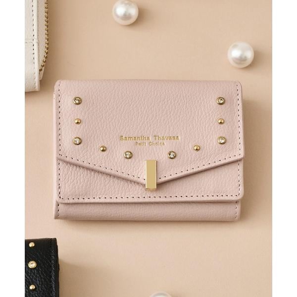 サマンサタバサプチチョイス（Petit Choice）/ゴールドスタッズ ミニ折財布
