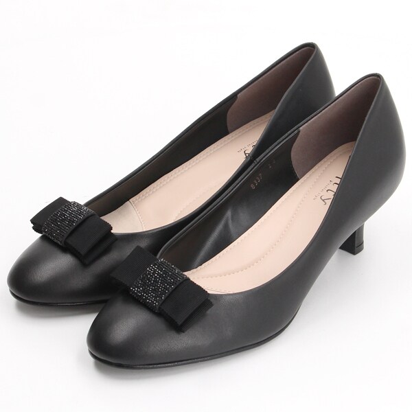 ユニティー（unity）/リボンモチーフラウンドトゥパンプス