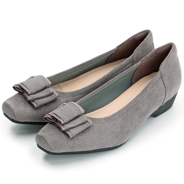 ユニティー（unity）/スクエアトゥたたみリボンパンプス