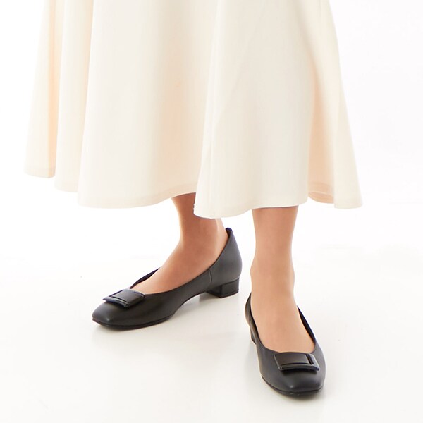 メルモ（MELMO）/オールウェザー対応バックルモチーフパンプス メルモ（MELMO）/オールウェザー対応バックルモチーフパンプス メルモ