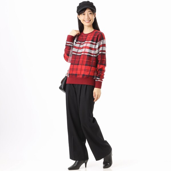【トミーヒルフィガー】タータンチェックコットンクルーネックセーター TOMMY HILFIGER（トミーヒルフィガー）の「タータンチェック