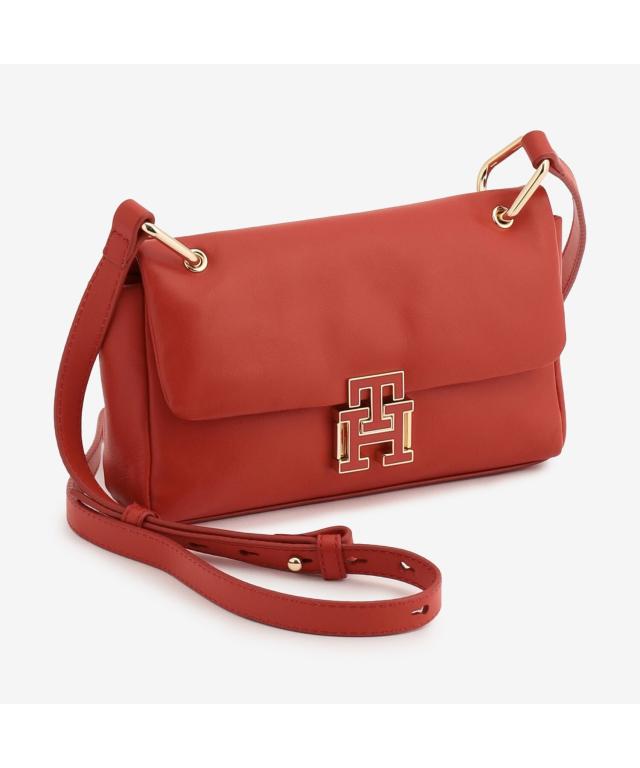 トミー ヒルフィガー（Tommy Hilfiger）/プッシュロックレザーフラップショルダーバッグの通販は