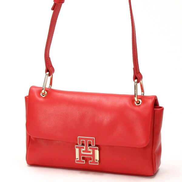 トミー ヒルフィガー（Tommy Hilfiger）/プッシュロックレザーフラップショルダーバッグの通販は