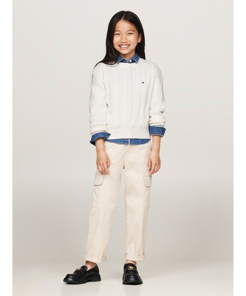 トミー ヒルフィガー（Tommy Hilfiger）/CABLE SWEATER Ivory Petal_5
