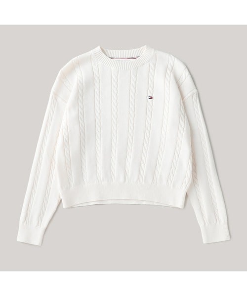 トミー ヒルフィガー（Tommy Hilfiger）/CABLE SWEATER Ivory Petal_9