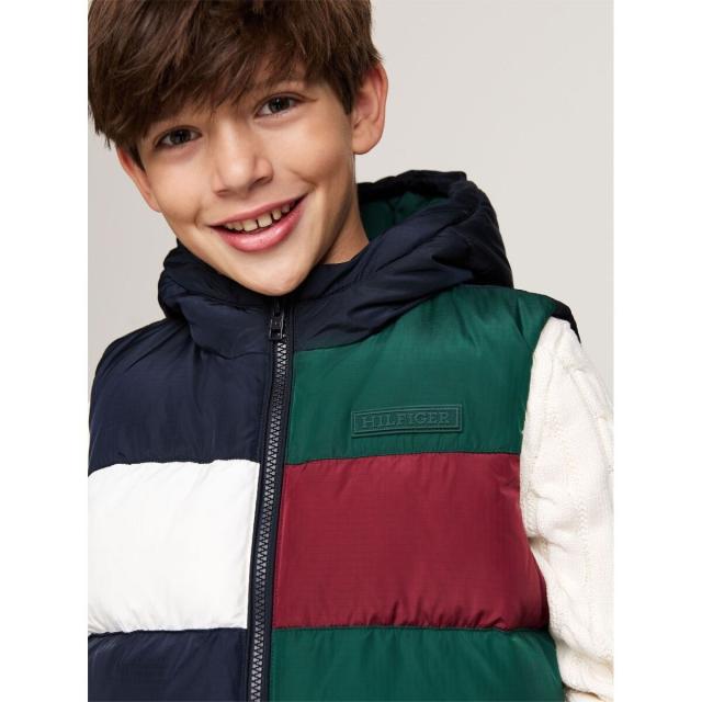 トミー ヒルフィガー（Tommy Hilfiger）/BOYS カラーブロックリップストップパデッドベスト_2