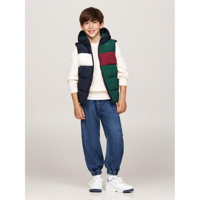 トミー ヒルフィガー（Tommy Hilfiger）/BOYS カラーブロックリップストップパデッドベスト_3
