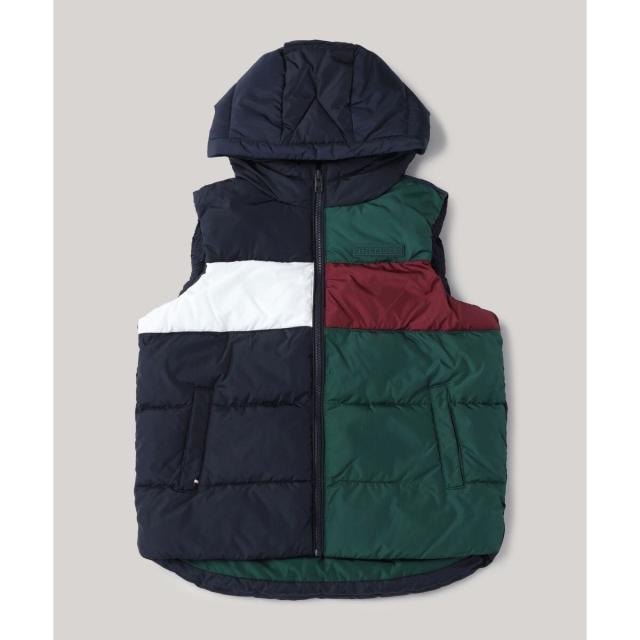 トミー ヒルフィガー（Tommy Hilfiger）/BOYS カラーブロックリップストップパデッドベスト_4