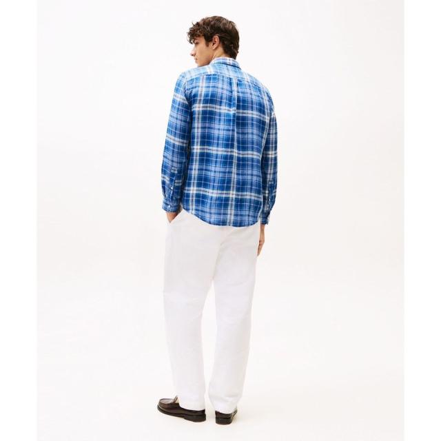 トミー ヒルフィガー（Tommy Hilfiger）/リネンミディアムチェックリラックスフィットシャツ_3