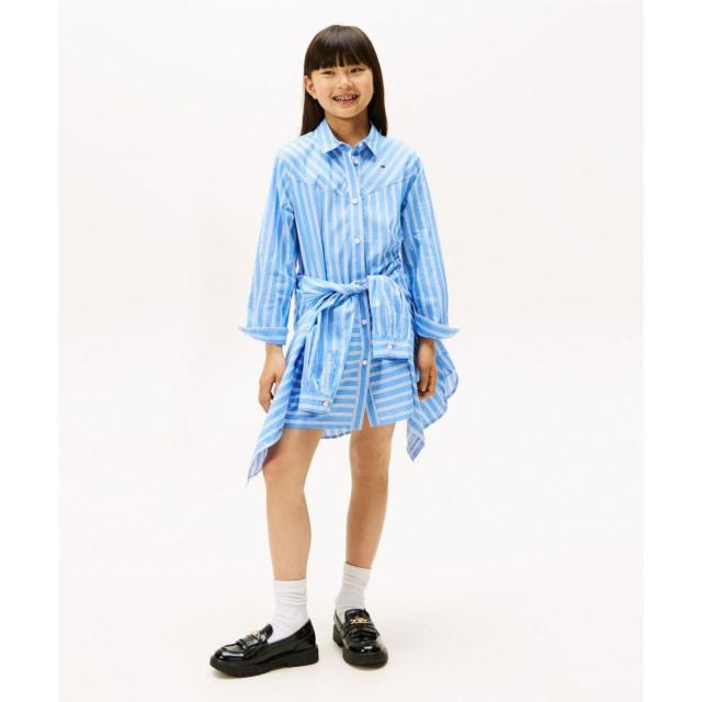 トミー ヒルフィガー（ ）/GIRLS ストライプシャツワンピース