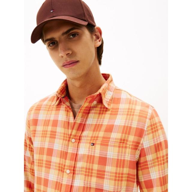 トミー ヒルフィガー（Tommy Hilfiger）/ソフトタッチブレンドチェックレギュラーフィットシャツ_1