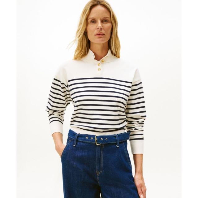 トミー ヒルフィガー（ ）/ジャージーゴールドボタンモックネックセーター