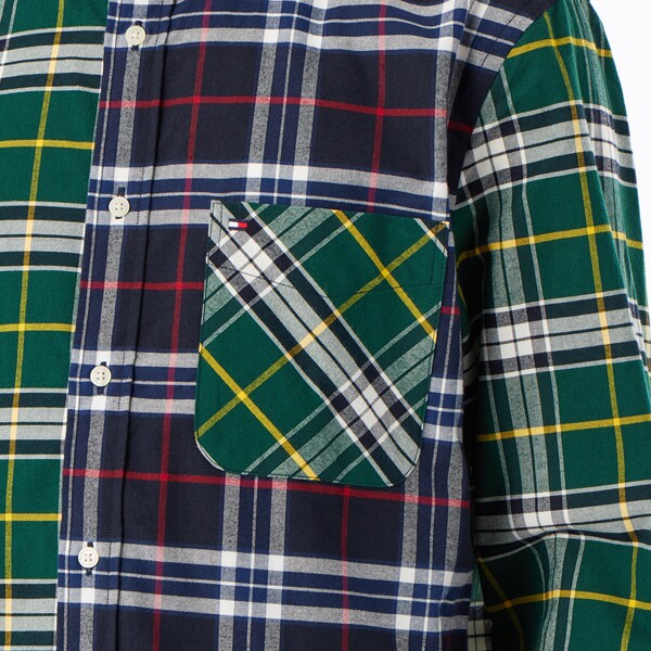 トミー ヒルフィガー（Tommy Hilfiger）/ブラッシュオックスフォードブロッキングシャツ_9