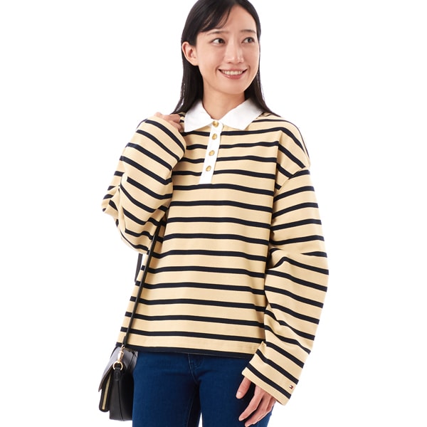 トミー ヒルフィガー（ ）/ゴールドボタン リラックスラグビースウェット