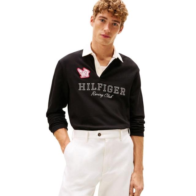 トミー ヒルフィガー（Tommy Hilfiger）/ロングスリーブアスレジャーラグビーポロシャツ