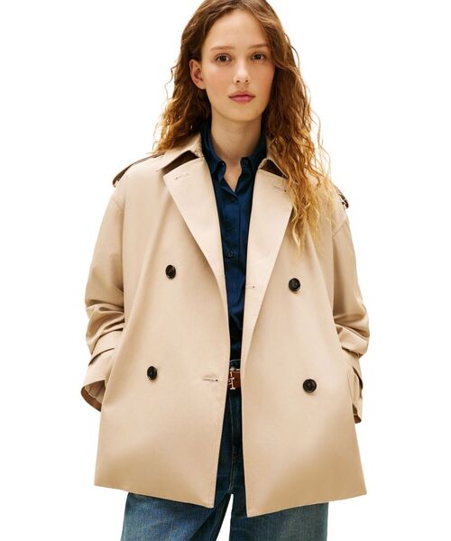 トミー ヒルフィガー（Tommy Hilfiger）/コットンショートトレンチコート