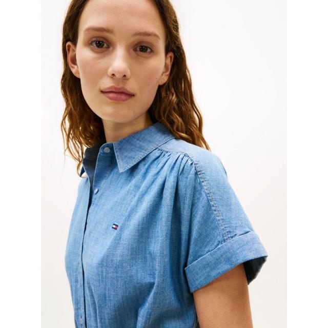 トミー ヒルフィガー(Tommy Hilfiger)/シャンブレーショートスリーブワンピース トミー ヒルフィガー(Tommy Hilfiger)/シャンブレーショートスリーブワンピース