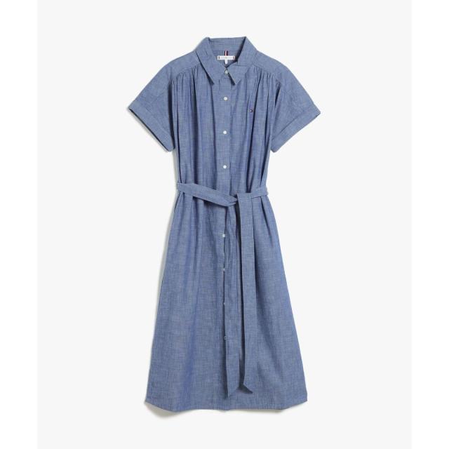 トミー ヒルフィガー(Tommy Hilfiger)/シャンブレーショートスリーブワンピース トミー ヒルフィガー(Tommy Hilfiger)/シャンブレーショートスリーブワンピース