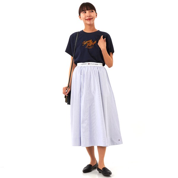 トミー ヒルフィガー（Tommy Hilfiger）/コットンポプリンミディスカート_9