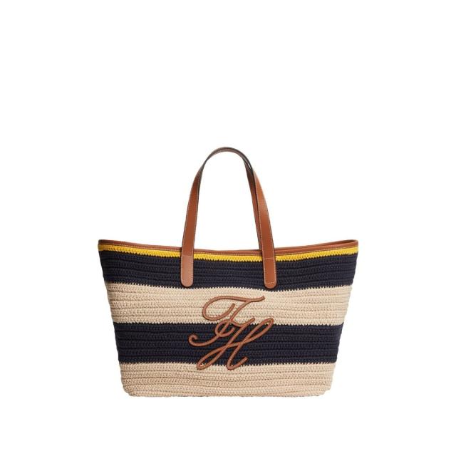 トミー ヒルフィガー（Tommy Hilfiger）/クロシェマリントートバッグ
