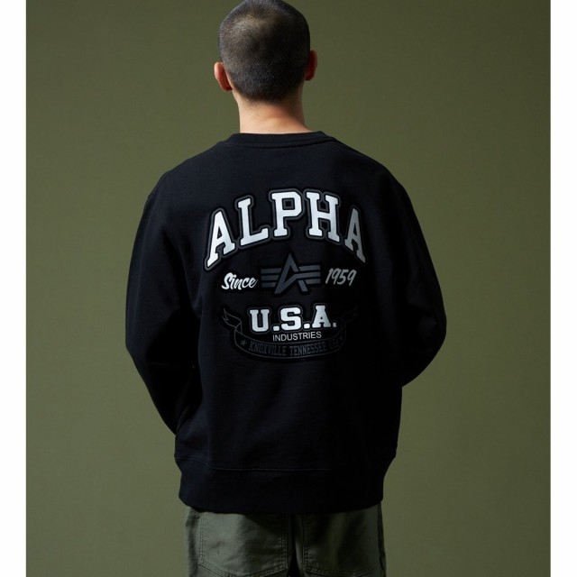 アルファ インダストリーズ（ALPHA INDUSTRIES）/FLYING−Aマーク クルーネックスウェットの通販は