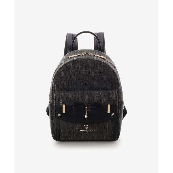 Samantha Vega リュックサック バックパック 未使用 美品 ブラック レディース シェル風リュック (ブラック)