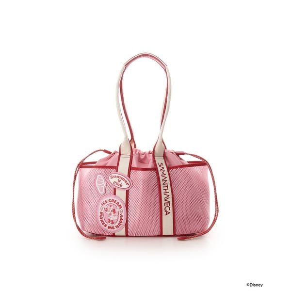 サマンサベガ（Samantha Vega ）/「ミッキーマウス＆フレンズ」ロゴテープトートバッグ（ミニーマウス）