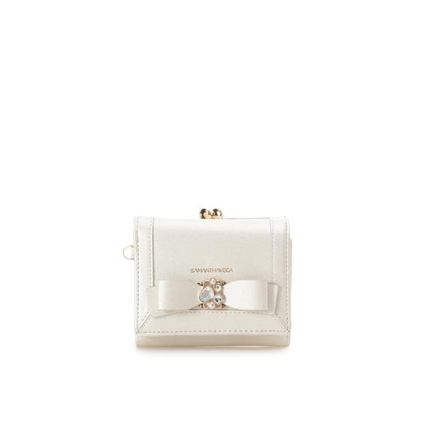 サマンサベガ（Samantha Vega ）/[Holiday Collection]パールカラージュエルリボン折財布