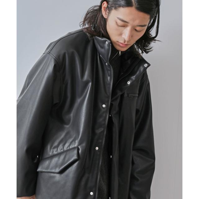 ジュンレッド（JUNRED）/シンセティックレザー中わたブルゾンの通販は