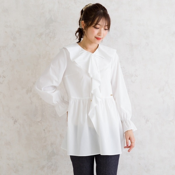 ローズティアラ（Rose Tiara）/フリルカラーシャツブラウス