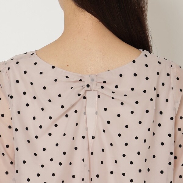 ローズティアラ（Rose Tiara）/ドットフロッキーレイヤード風ブラウス