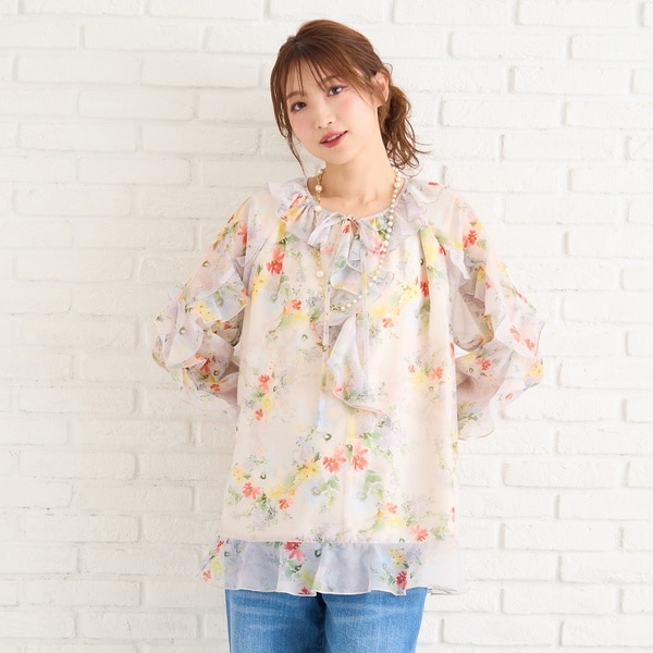 ローズティアラ（Rose Tiara）/フラワーフリルブラウスの通販は