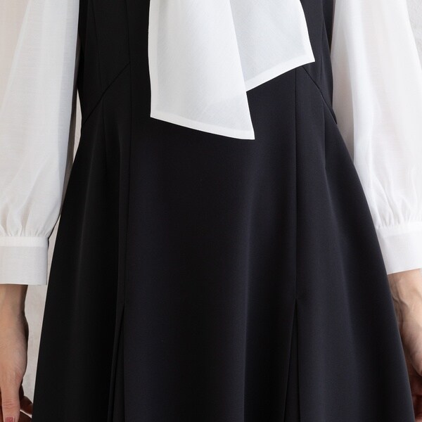 ローズティアラ（Rose Tiara）/【再入荷】ダブルクロスリボンタイワンピース ローズティアラ（Rose Tiara）/【再入荷】ダブルクロスリボンタイ