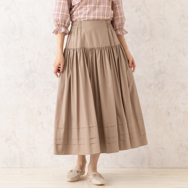 【NEW】ローズティアラ（Rose Tiara）/【撥水】ギャザー切替フレアスカートの通販は 20,900円