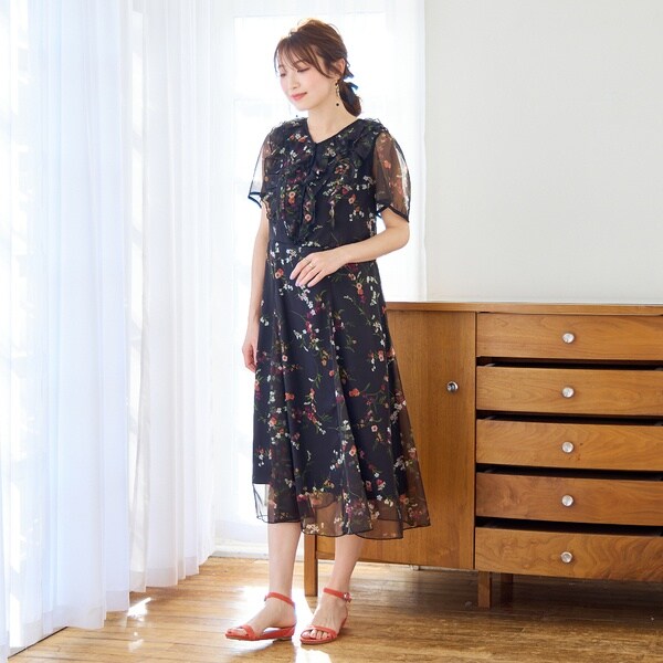 大きいサイズ 42】 Rose Tiara ローズティアラ フラワープリント