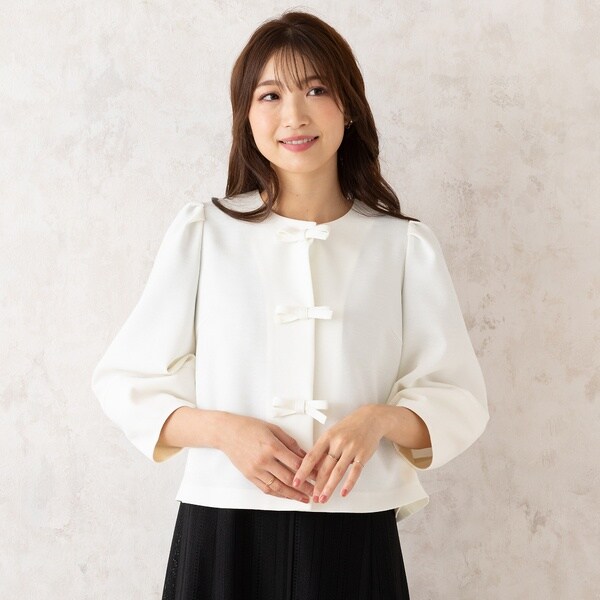 ローズティアラ（Rose Tiara）/フロントリボンノーカラージャケット