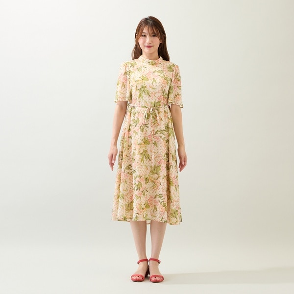 ローズティアラ（Rose Tiara）/【手洗いOK】アンティークローズプリントワンピース_5